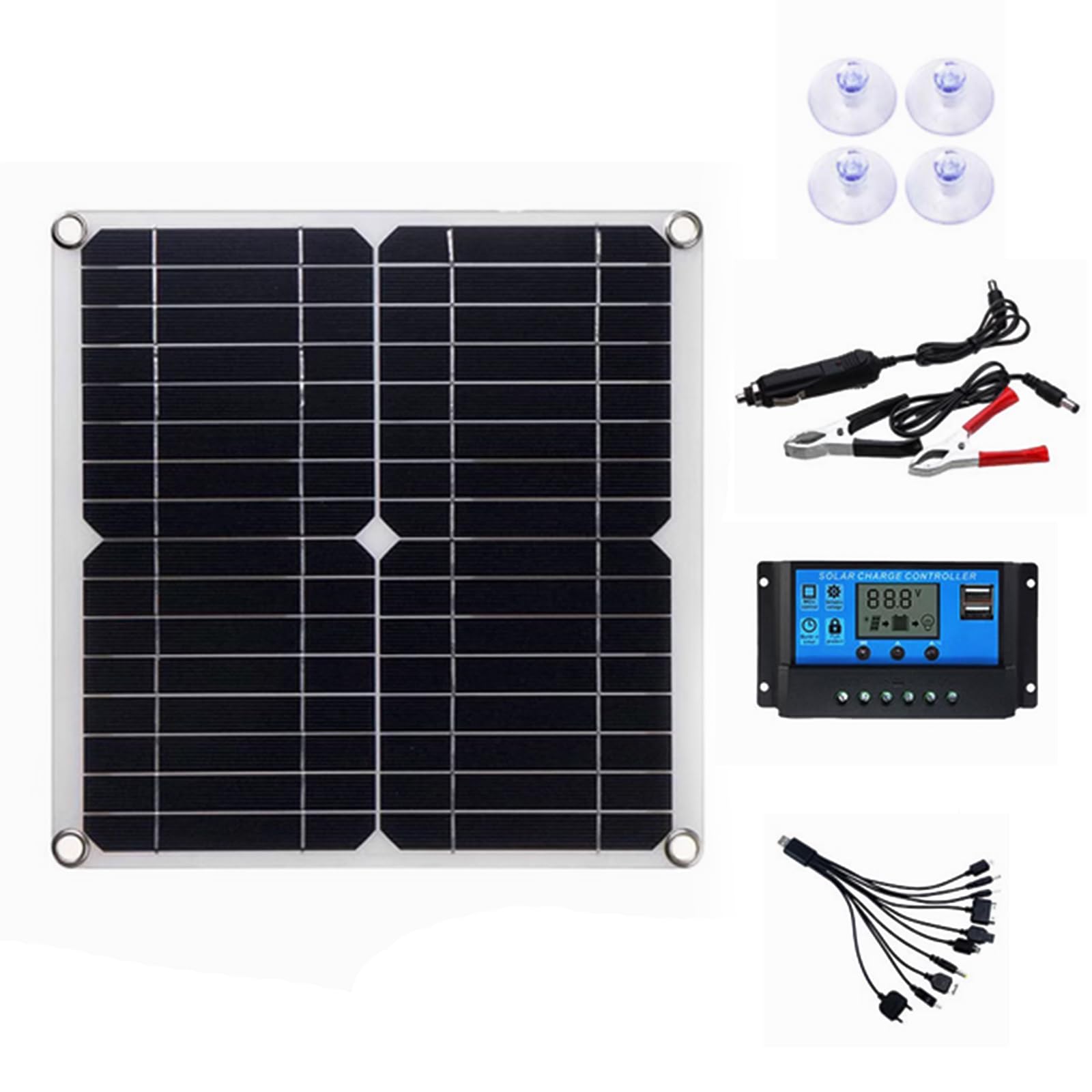 Panel Solar de 500W Alta eficiencia 12 V/ 18 V Sistema fotovoltaico doméstico con Controlador de la habitación de Camping vehículo y Nave célula Solar