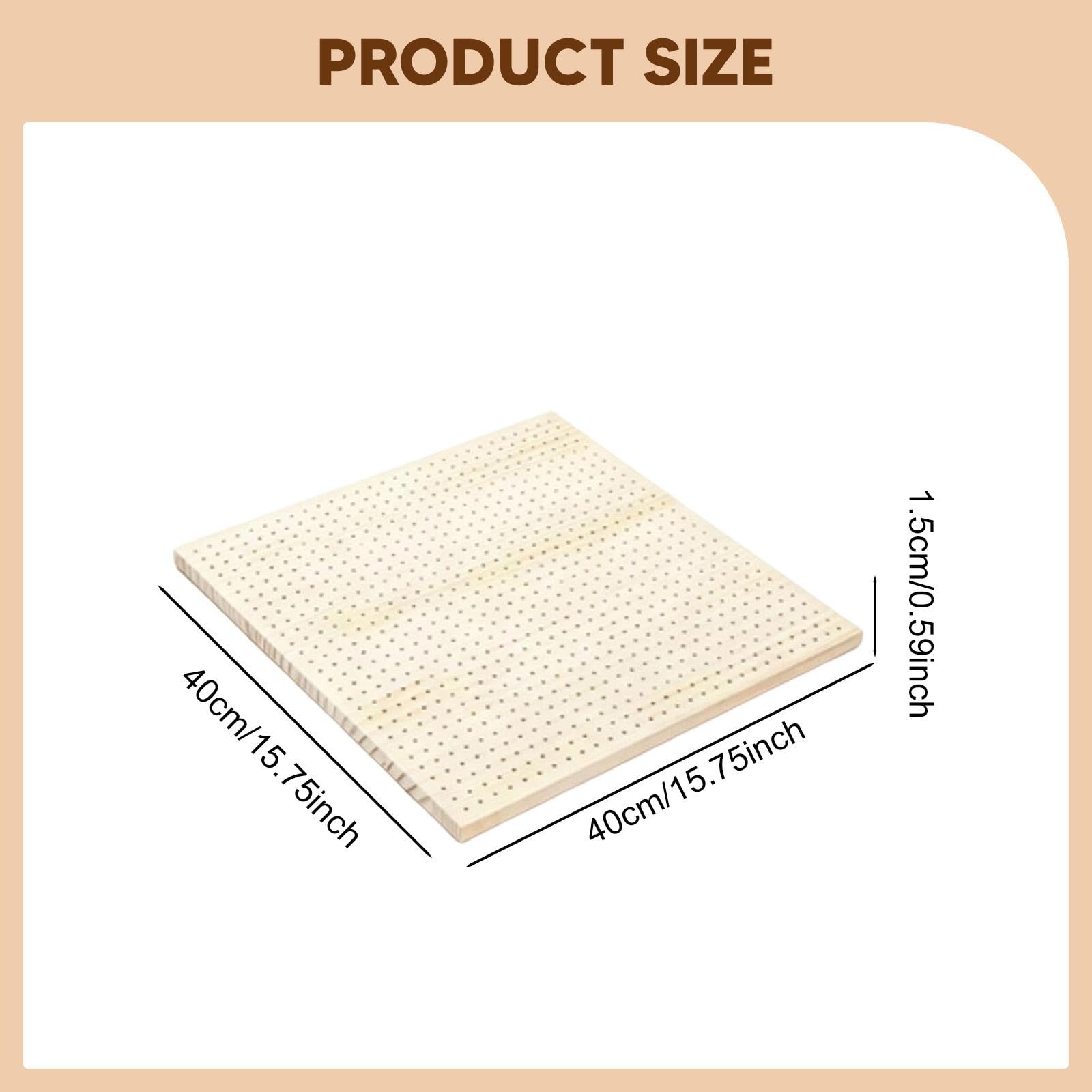Tavola di bloccaggio in legno per uncinetto, ideale per realizzare piastrelle all'uncinetto, progetti leggeri e portatili, lavori a maglia e, 40cm X 40cm