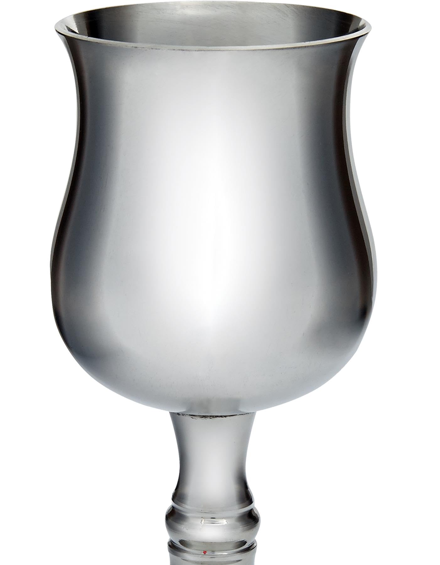 I LUV LTD Grande Georgiano Calice da Vino Peltro 300 ml Luminoso Lucidato Fine Sia Dentro che Fuori con Funzionalità Touchmark Perfetto per L'incisione