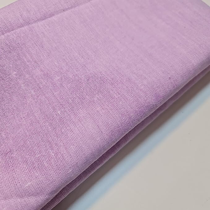 Cotton Calico Canvas Natural *New* 25 Color Craft Patchwork Fabric Material 58" (Lilac, 5 Meter) — image 1