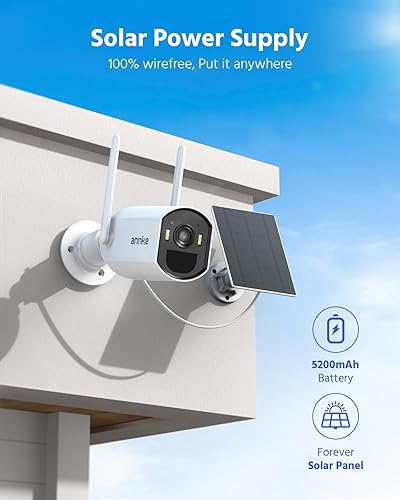 Miniatura 6 de ANNKE Cámara bala de seguridad de 4 MP, vigilancia inalámbrica para exteriores e interiores, audio bidireccional, visión nocturna a color, detección