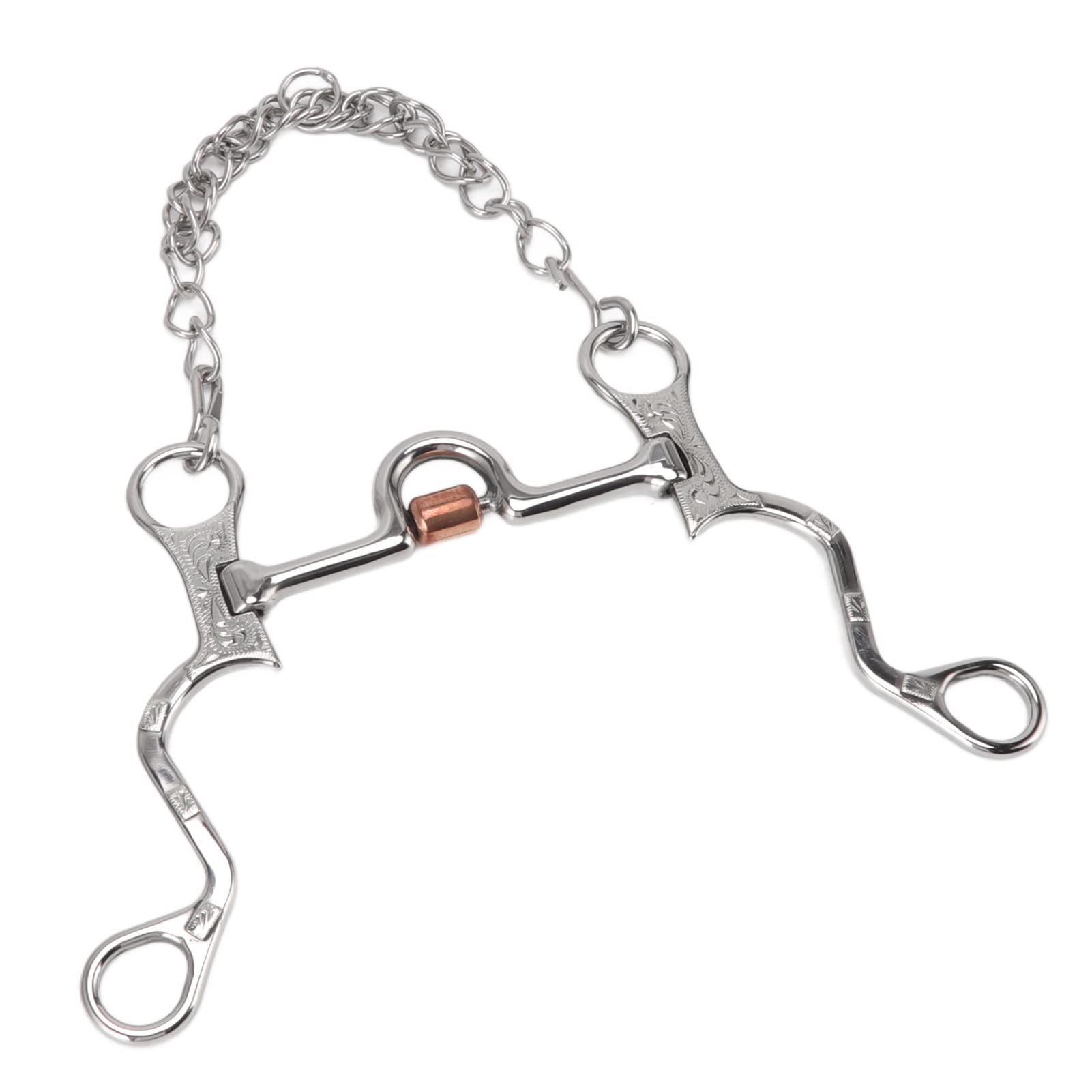 Broca de Boca de Caballo, Equipo de Entrenamiento Ecuestre Duradero de Acero Inoxidable para Control de equitación, tamaño de 120mm