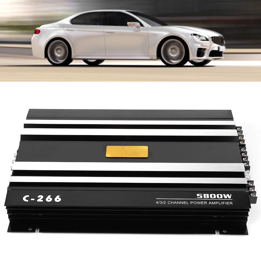 4 channel car amplifier 4 channel car amplifier Amplificatore adatto per Audio stereo per auto, 12V 5800W Amplificatore adatto per Audio stereo per camion universale per auto Amplificatore di poten