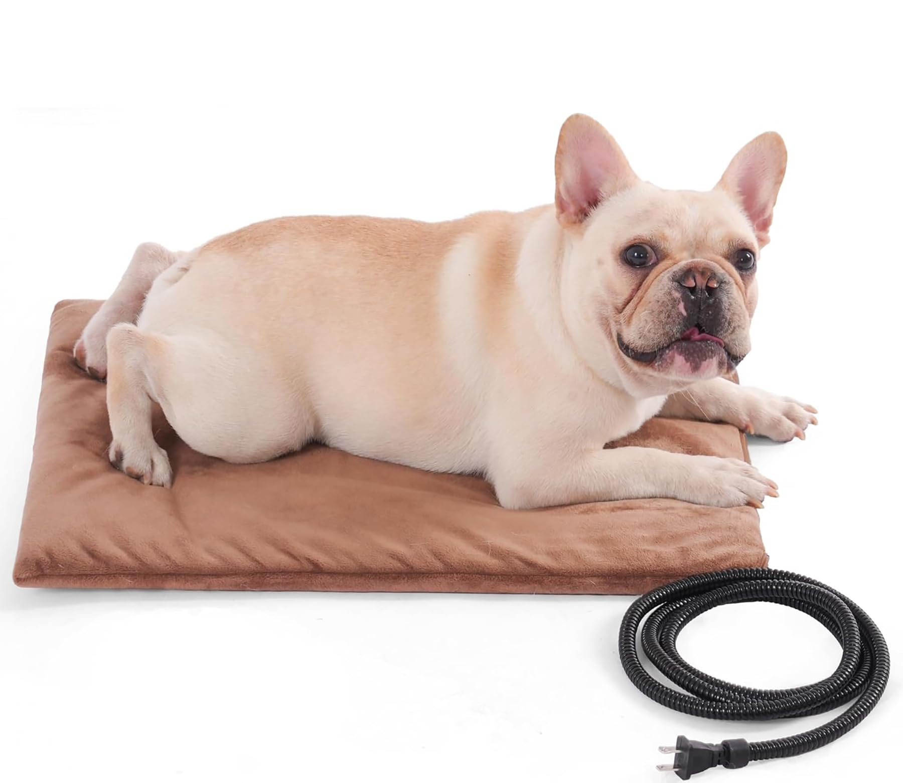 PetTemp Pet Heating Pad for Cats Dogs Indoor & Sheltered Outdoor Waterproof Heated Cat Bed Heated Dog Bed Chew Resistant Cord Constant Temperature