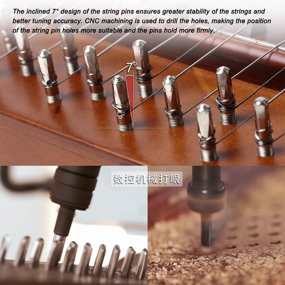 Przenośny Dulcimer odpowiedni dla początkujących, długość 60 cm, towarzysza zespołu/miłośnicy muzyki,B