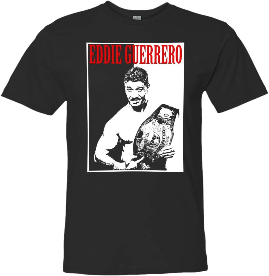 Mens Unisex Eddie Guerrero Scarface HQ Wrestling Tee Shirt