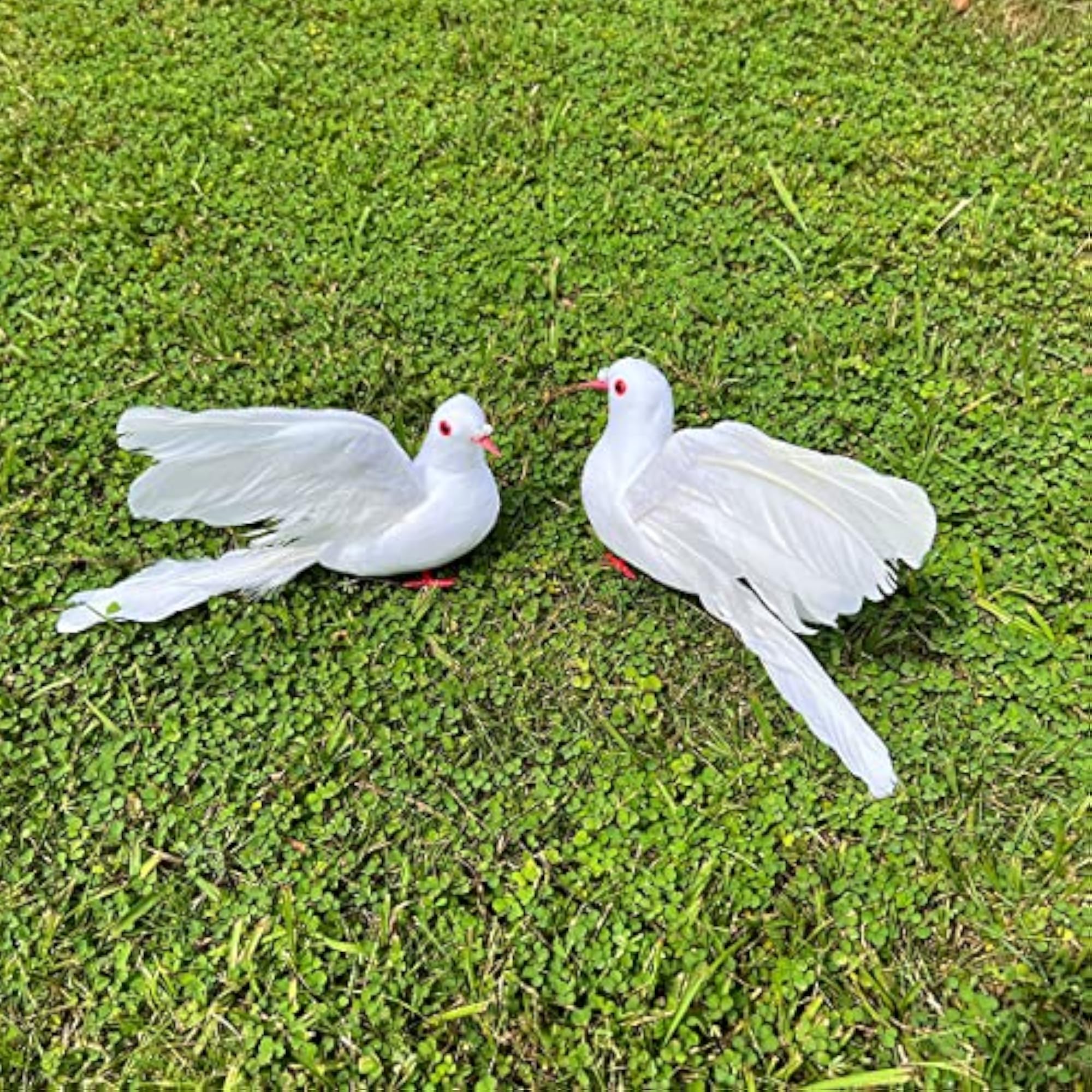 Artificial Simulation Foam Bird Ornaments, 2pcs White Dove