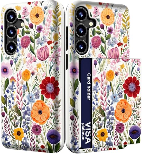 IWONE for Samsung Galaxy S24+ Plus & S25+ Plus Case - Orange Mild Florals