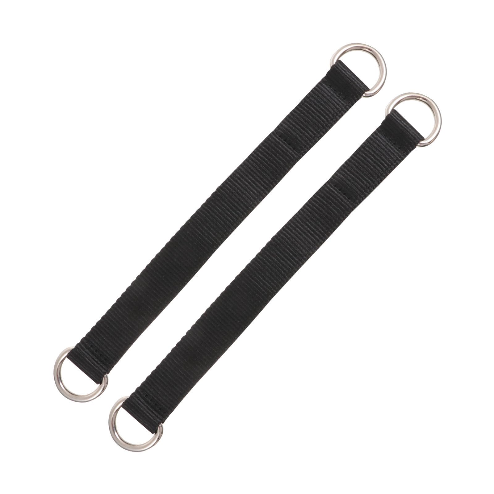 SHINEOFI 2pcs Fitness Hanging Belts Gymnastic Ring Straps with Nylon and Stainless Steel, Portable Lightweight Exercise Grip for Workout Routine and Gym Use