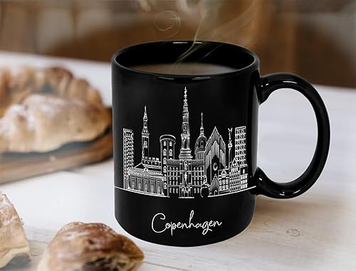 Miniatura 563 de Taza de cerámica Madrid Spain Skyline, taza blanca de recuerdo de Europa de 11 onzas, taza de café personalizada, regalo para cumpleaños, taza