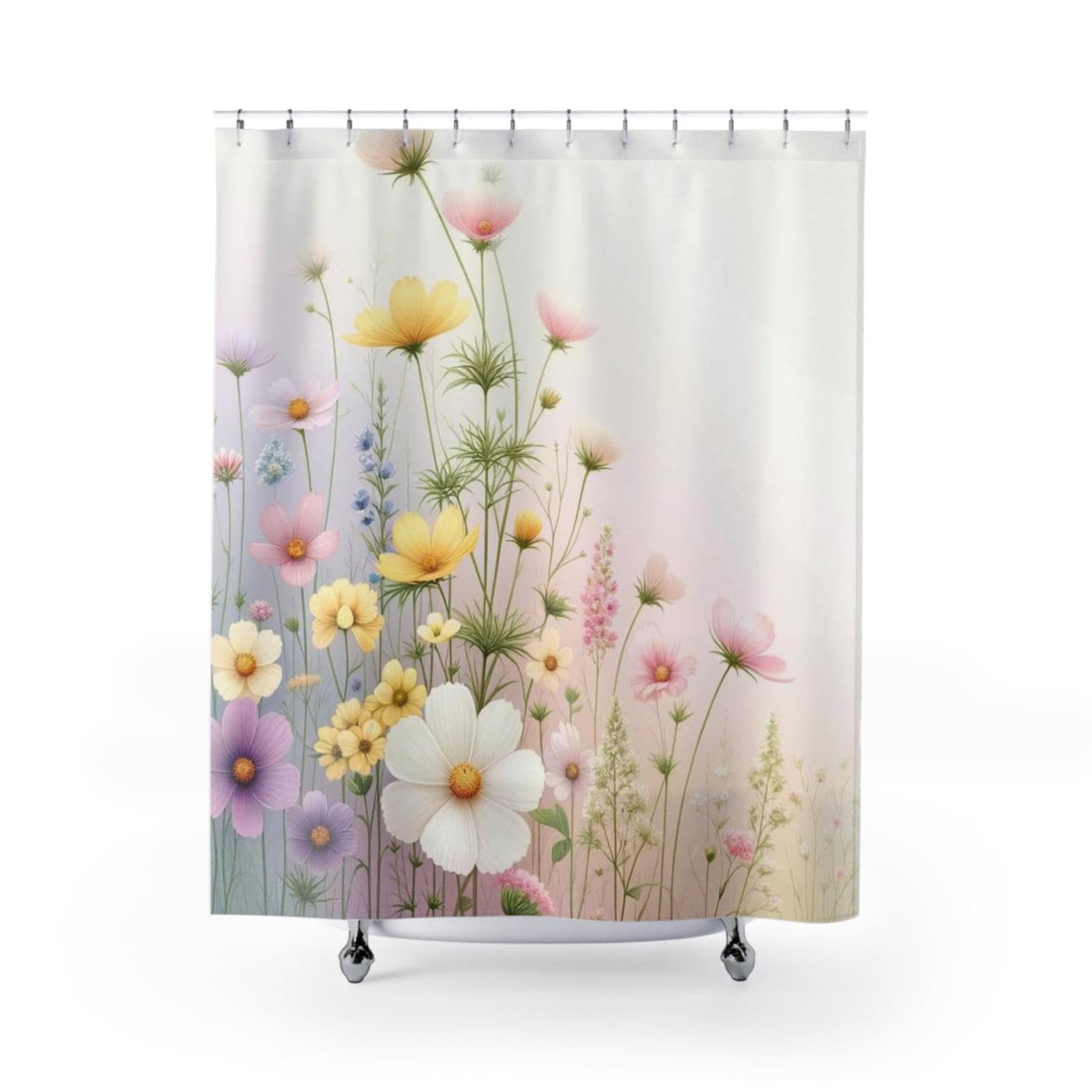 Rideau de douche fleurs sauvages pour infuser la douceur du printemps dans votre intérieur
