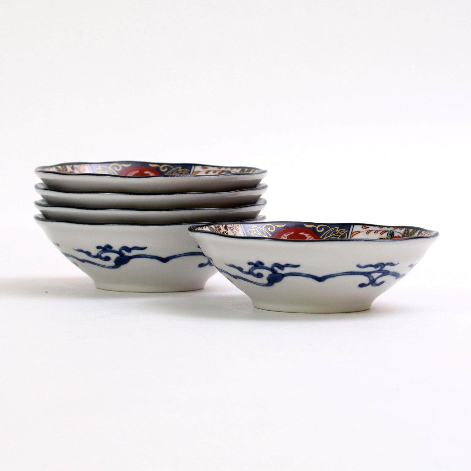 Amazon.co.jp: ブルーム 小鉢 錦彩古伊万里 直径14cm 16664 5個入