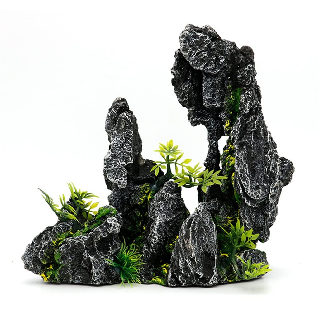 Aquarium Rockery Stone Aquatic Ornaments Fish Tank Landscaping Simulation Landscape Resin Rockery Stone Pet Accessoriess