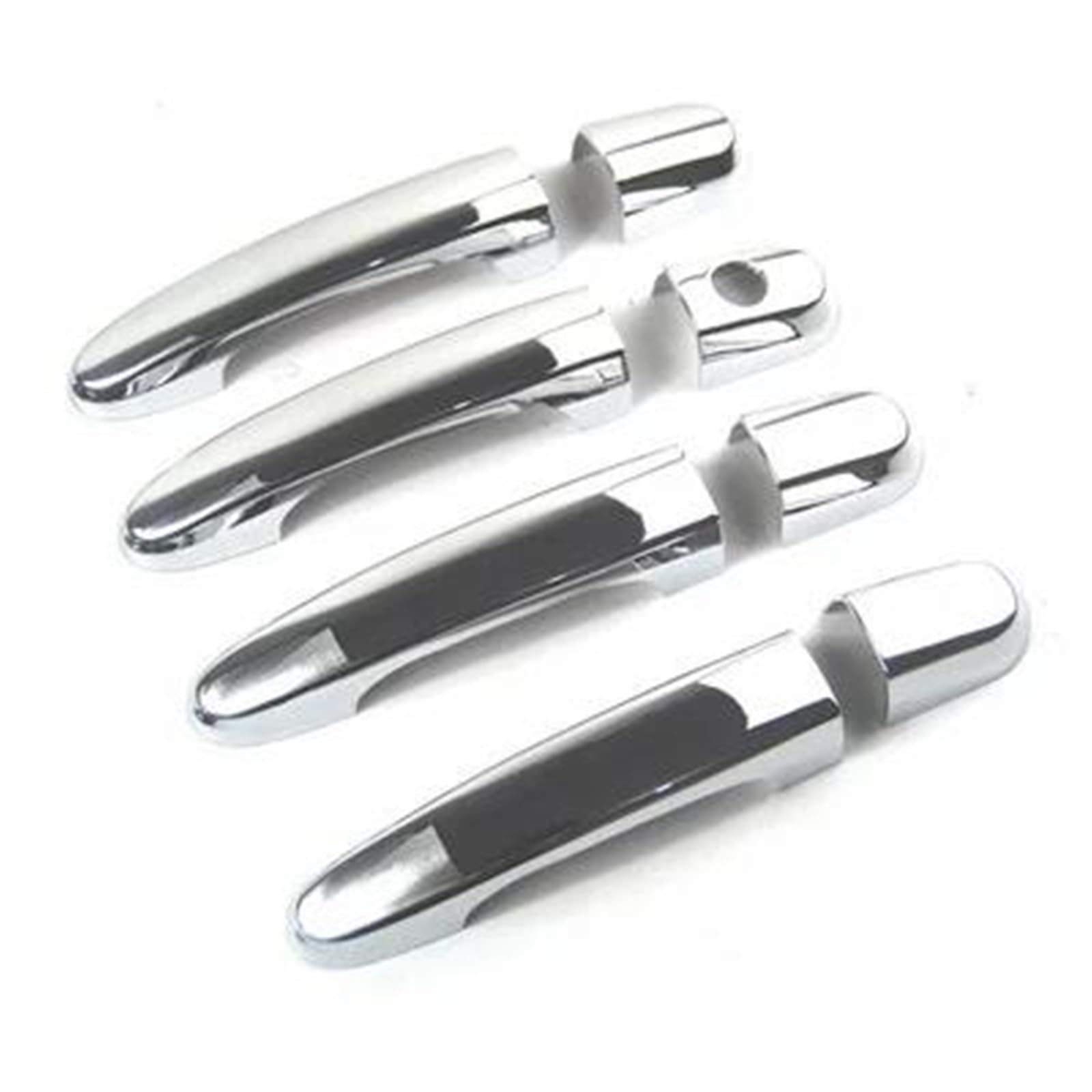 PIWINE Handle Sticker for Kia for Sportage 2005-2013 Carbon Fiber Chrome Car Door Handle Cover Trim Sticker Styling Auto Accessories(Silver Handle)