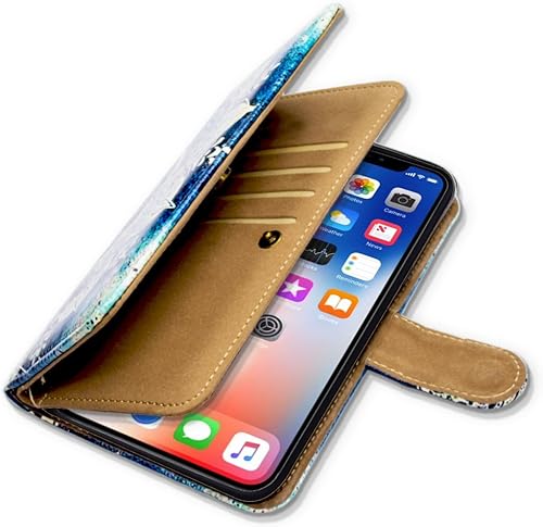 Miniatura 7 de Funda para iPhone 11, Retro Union Jack Flag Multifuncional Cartera Flip Case PU Cuero Folio Funda con Ranura para Tarjeta de Crédito Soporte para