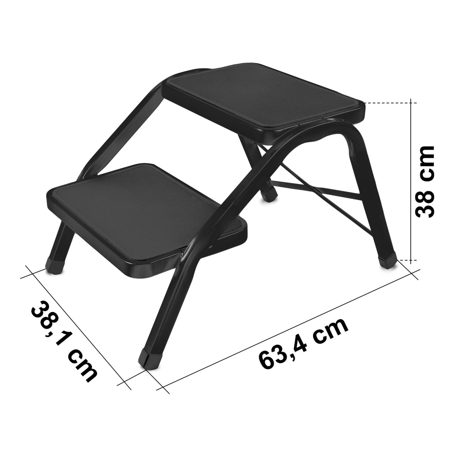 Camping Doppeltrittstufe Wohnwagen Wohnmobil 634x381x380mm bis 150 kg rutschfest