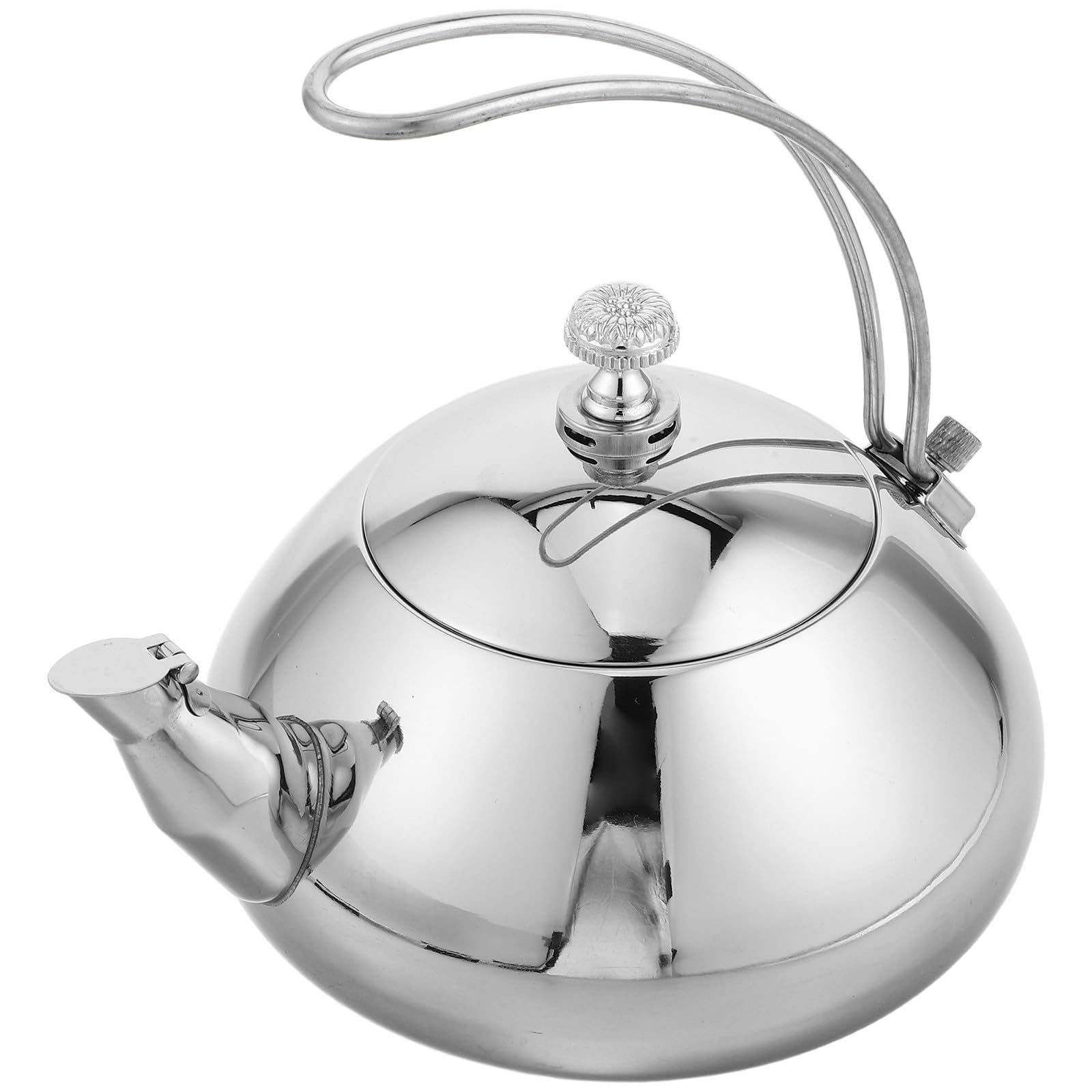 Bouilloire à thé inox au design élégant avec filtre pour plaques induction