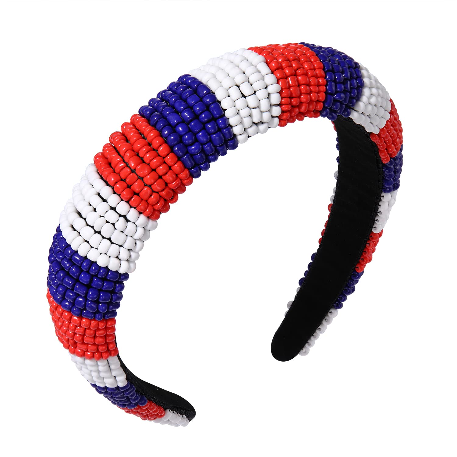 NEW Red White Blue Embellished Hand Beaded American Flag Headband il_fullxfull.6899581562_e6em.jpg main image 2