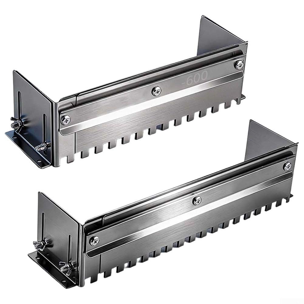 Juego de paletas dentadas ajustables, 2 piezas para herramienta de peine de mortero para suelos de baldosas de 300-600 mm, rango de 400-800 mm, ranura de yeso (300-600 mm)