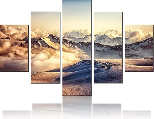 Vista 41 de Paisaje de 5 piezas pintura sobre lienzo