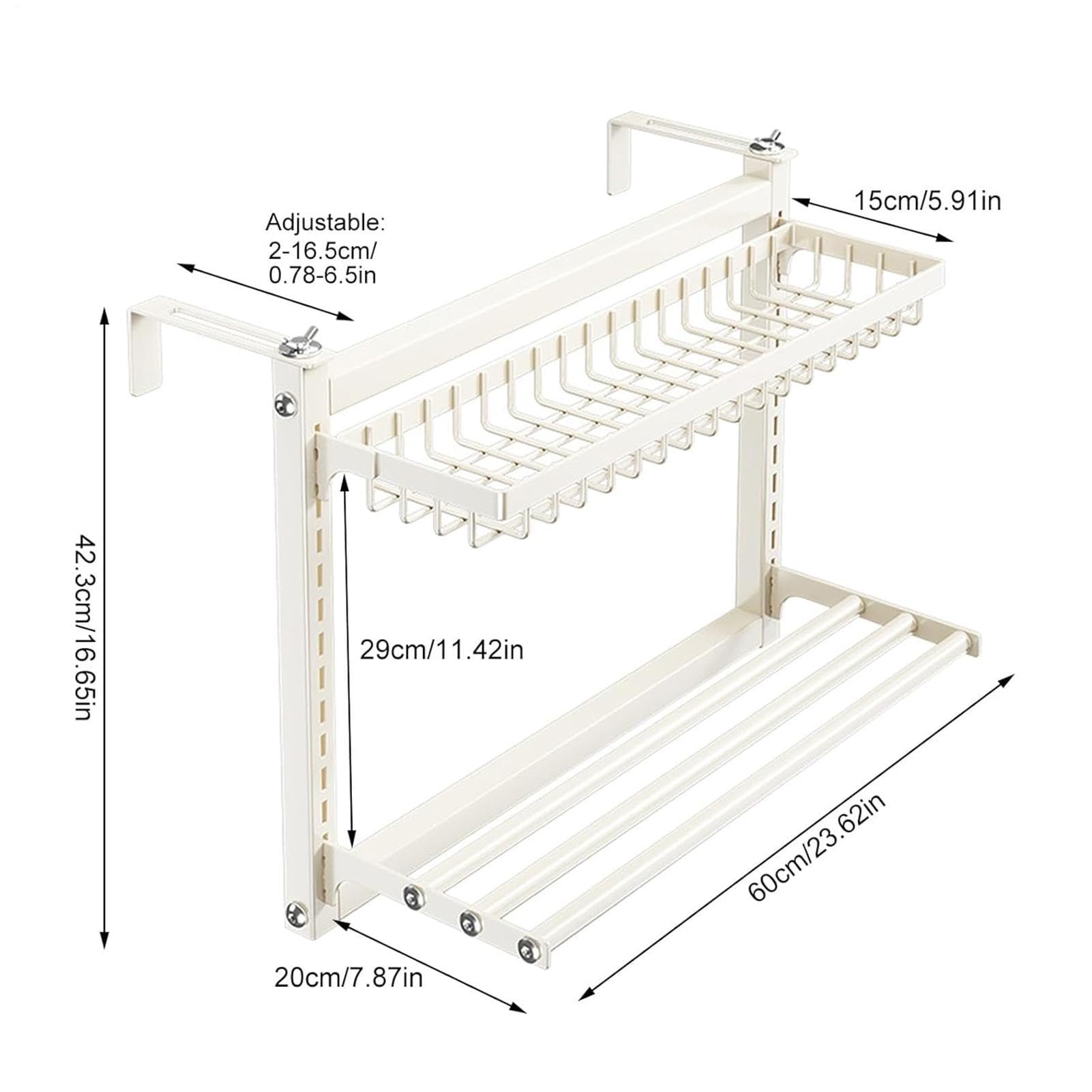Colgador de Ropa para radiador Sin Taladro Doble Capa de Acero al Carbono | Secador de abrigos de interior para Calcetines, Ropa, Zapatos, Guantes, Muñecos, Baño, Hogar, Apartamento, Cocina