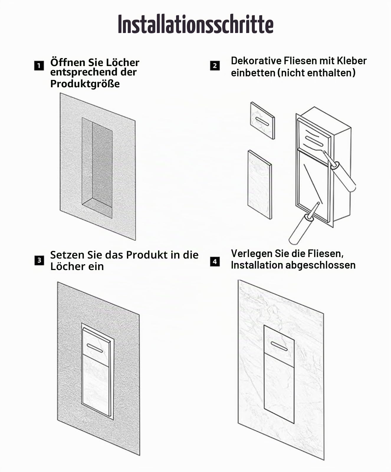Toilettenpapierhalter Unterputz Unsichtbare, Fliesbare Toilettenpapierablage mit Abfalleimer, Wandeinbau-Toilettenpapierhalter Fürs Badezimmer, Wasserdichter Edelstahl