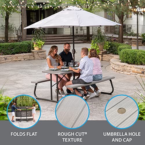 Lifetime Folding Picnic Table, 6-Foot, Gray #TOP3