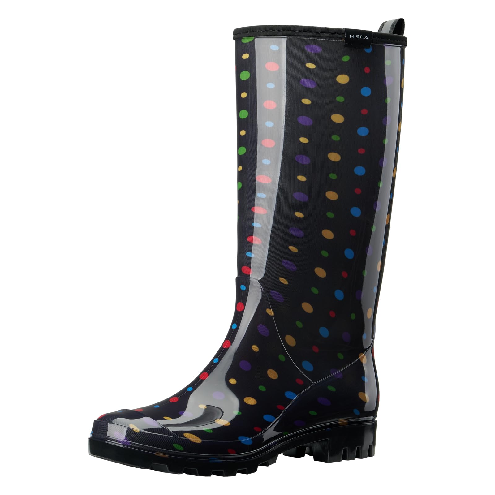 Botas de lluvia HISEA para mujer, modernas, impermeables, de jardín, botas  de goma con estampado colorido, botas de lluvia antideslizantes para mujer 