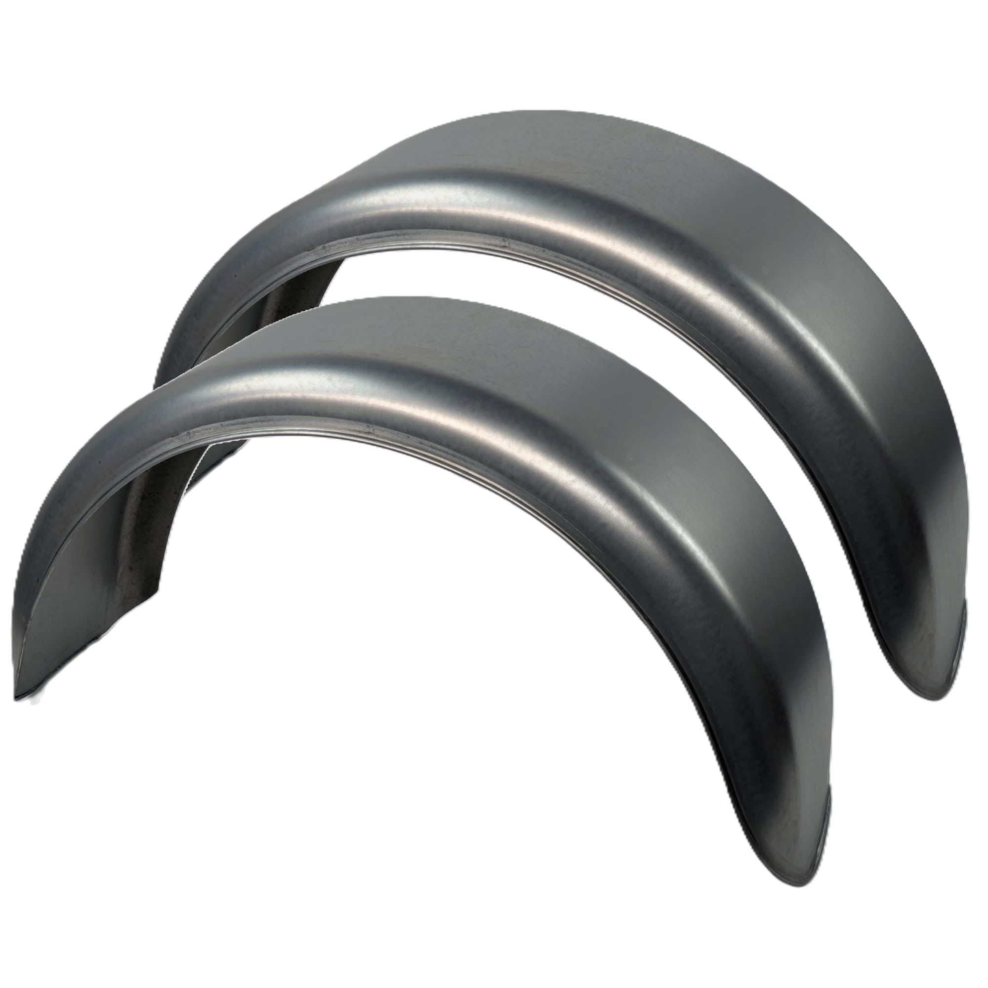HGW Paar Kotflügel Stahlblech verzinkt für Pkw-Anhänger, einachsig – 220 mm Breite, 750 mm Spannweite