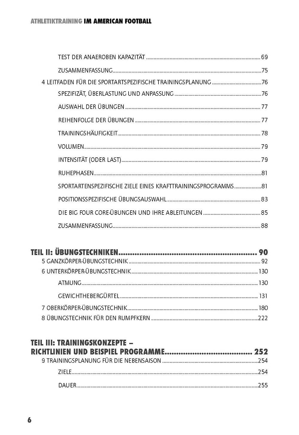 Athletiktraining im American Football