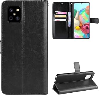 Case for Samsung Galaxy Note 10 Lite/SM-N770F Case Cover,Leather flip case Cover Black