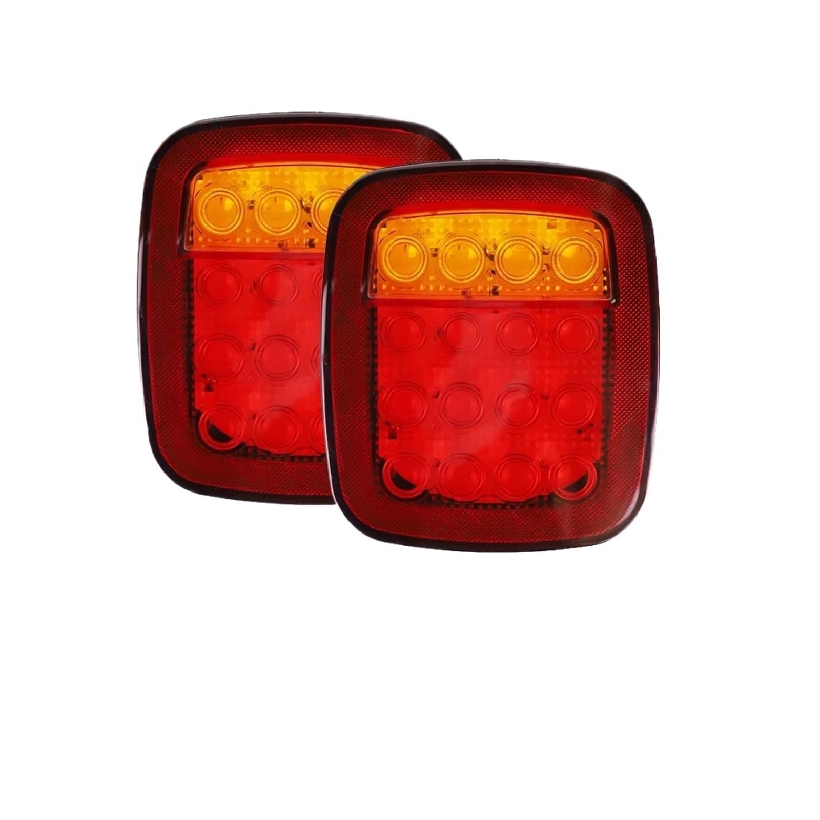 RearTail Light Lamp For Jeep For Wrangler For TJ YJ CJ Universal Most Truck Trailer Boat Red/Yellow Light Functions LED Tail Lights Tail Light Assembly
