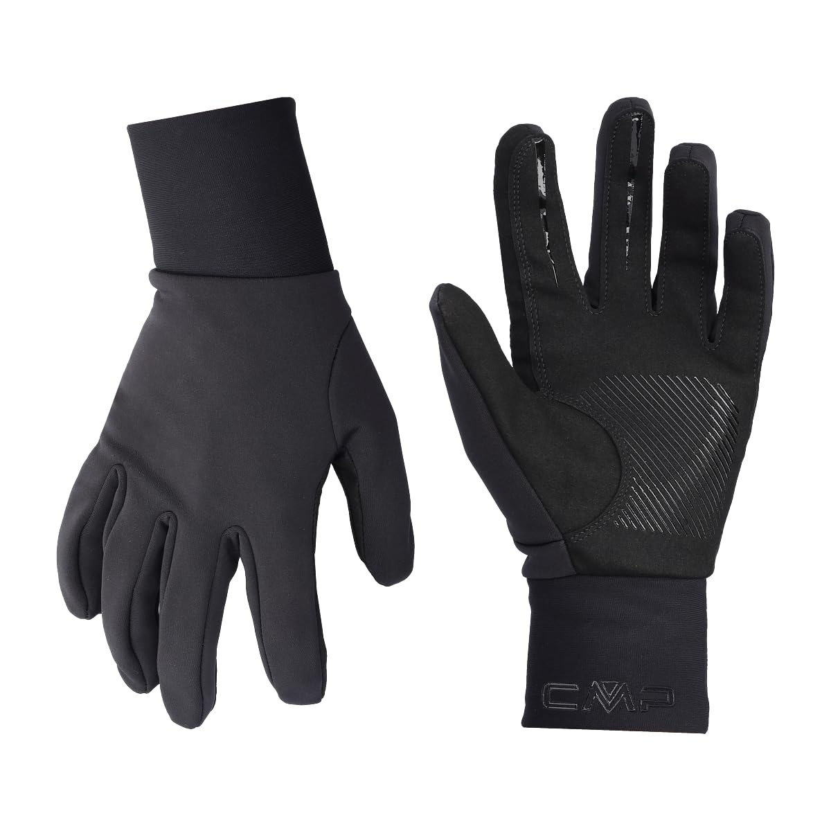 CMP - Man Gloves Hybrid Softshell, Black, XL, Black, One size