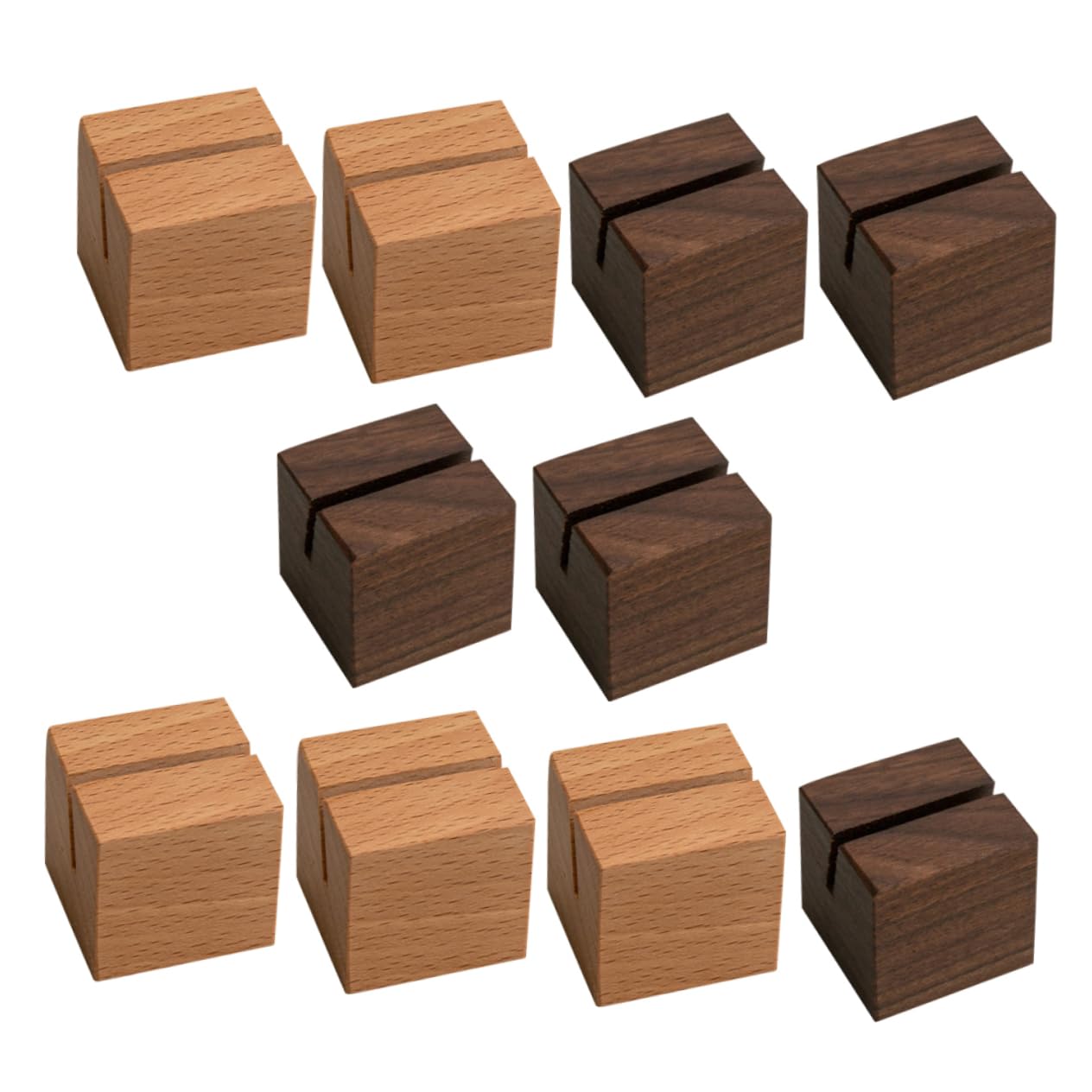 Lurrose 50piezas Soporte De Tarjetas De Madera Natural De Base Para Tarjetas De Mesa y Notas Para Bodas Soporte Para Menús y Fotografías