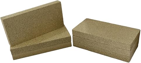 Set of 6 Fire Bricks Up to 1100 degrees Celsius Premium Material High Density Low Thermal Conductivity Replacement Box For Stoves & Fireplaces 6 Standard Firebricks