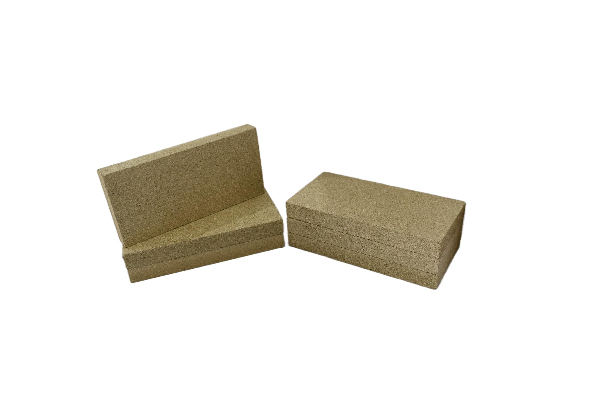 Set of 6 Fire Bricks Up to 1100 degrees Celsius Premium Material High Density Low Thermal Conductivity Replacement Box For Stoves & Fireplaces 6 Standard Firebricks