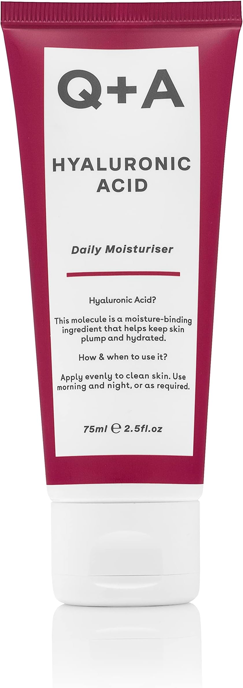 Hyaluronic Acid Daily Moisturizer (75ml), Hydrating Face Cream with Polyglutamic Acid and Rice Bran Extract, For Soft, Even and Nourished Skin, Fragrance Free Skincare