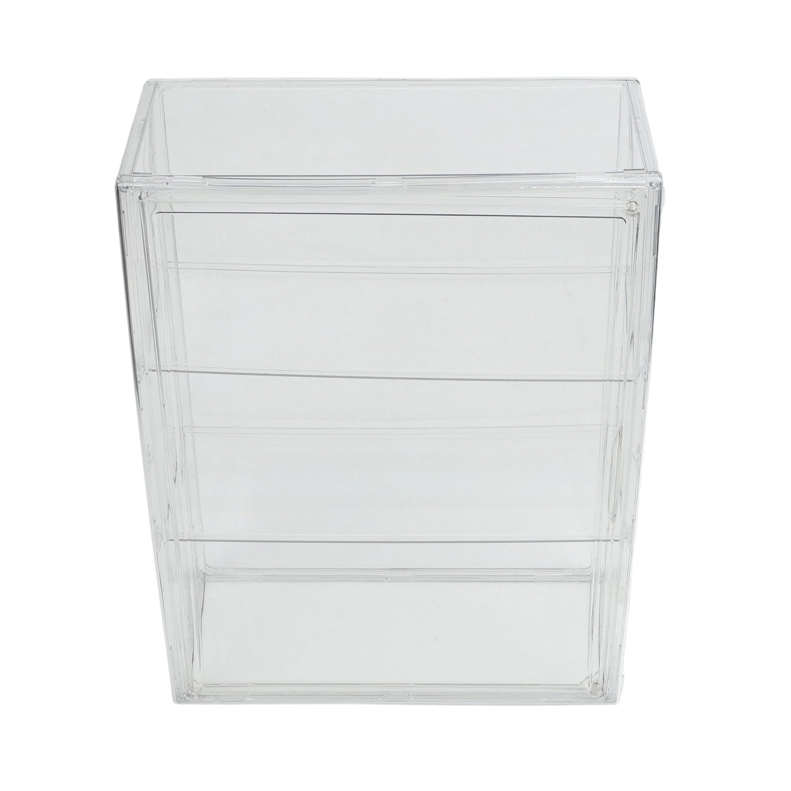 Acryl Vitrinenbox 2 Ebenen mit Magnettür und Herausnehmbarer Trennwand, Stapelbare Aufbewahrungsbox für Sammlerfiguren, Transparente Schauvitrine 36x14x27cm