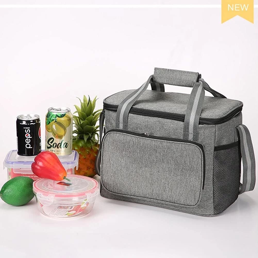 Fiambrera portátil Mejorada, Bolsa con Aislamiento térmico, Bolso para refrigerador para Mantener congelado o Caliente al Aire Libre