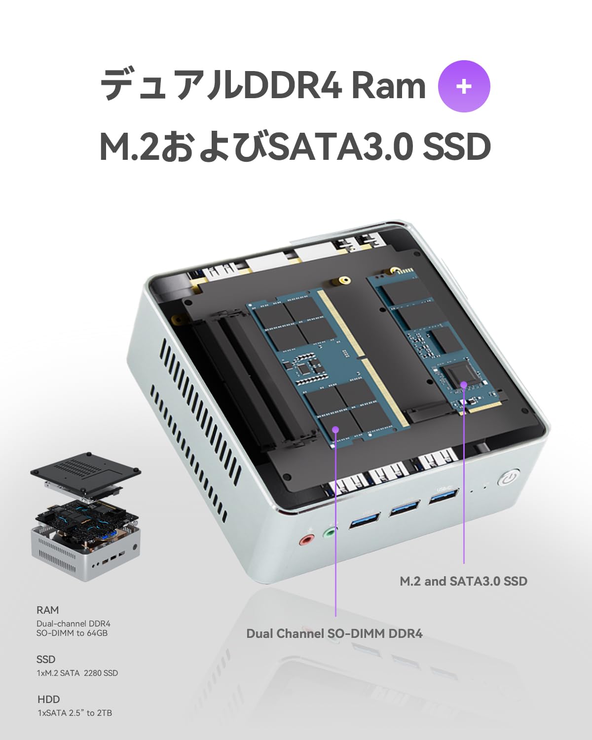 Amazon.co.jp: Maxtang 小学生向けミニPC AMD Ryzen 3020E 最大