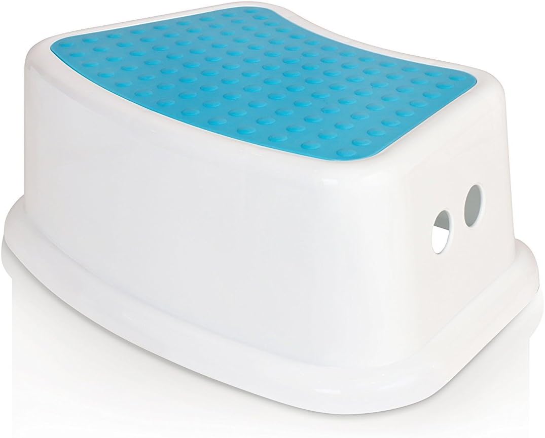Kids Best Friend Boys Blue Step Stool, Take It Along in Bedroom, Kitchen, Bathroom and Living Room. Great for Potty Training!
