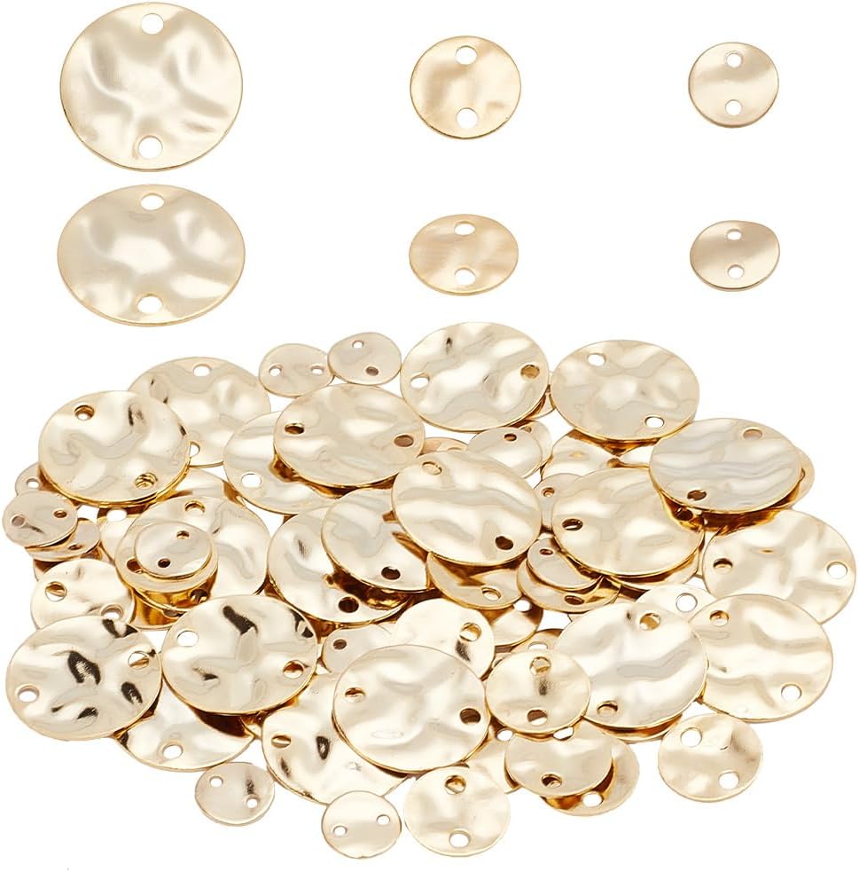 40Pcs Tag Metallo PandaHall - Cerchi Piatti Acciaio Inox Per Fai Da Te Gioielli - Foto 6