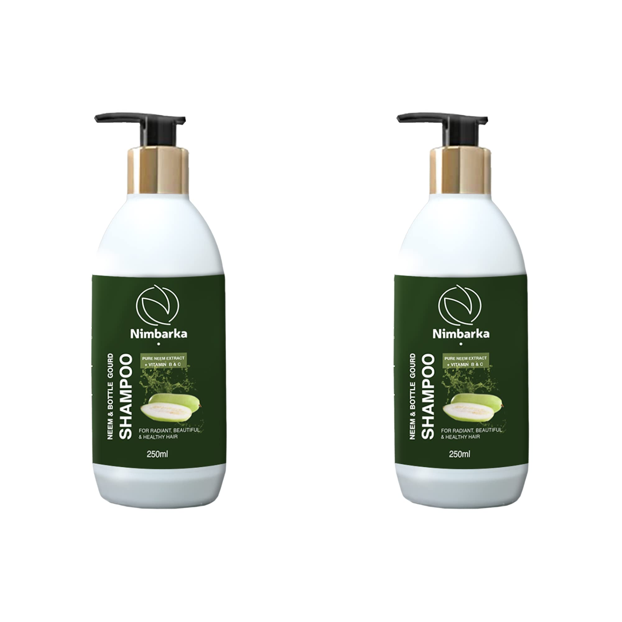 Nimbarka Neem Bottle Gourd Shampoo For All Hair Types| No Paraben, No Sulphate, No Silicone 250 Ml Each |Pack Of 2