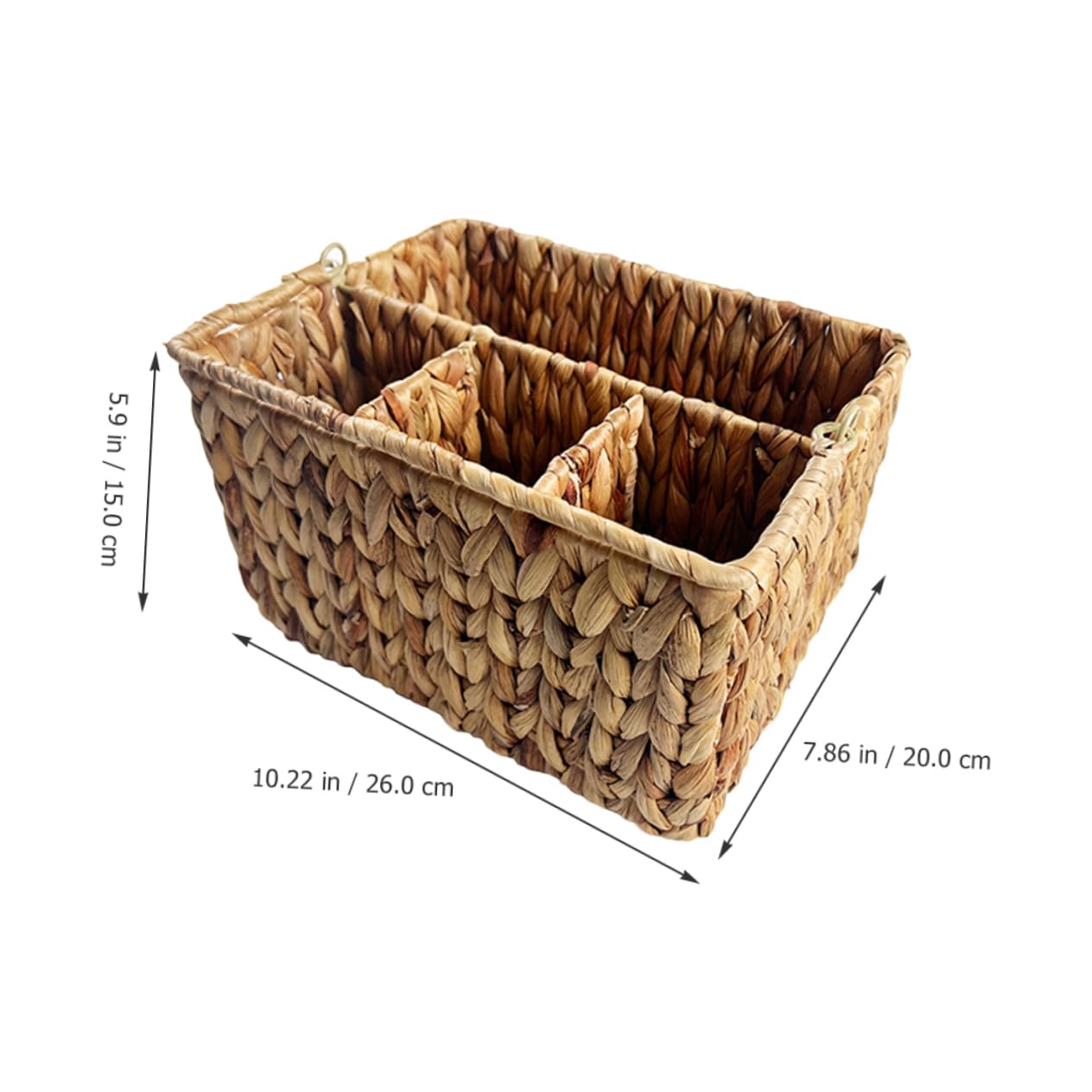Geflochtener Besteckorganizer aus Eisen mit Trennfächern Multifunktionaler Aufbewahrungskorb für Küche und Zuhause Dekorativ und Praktisch