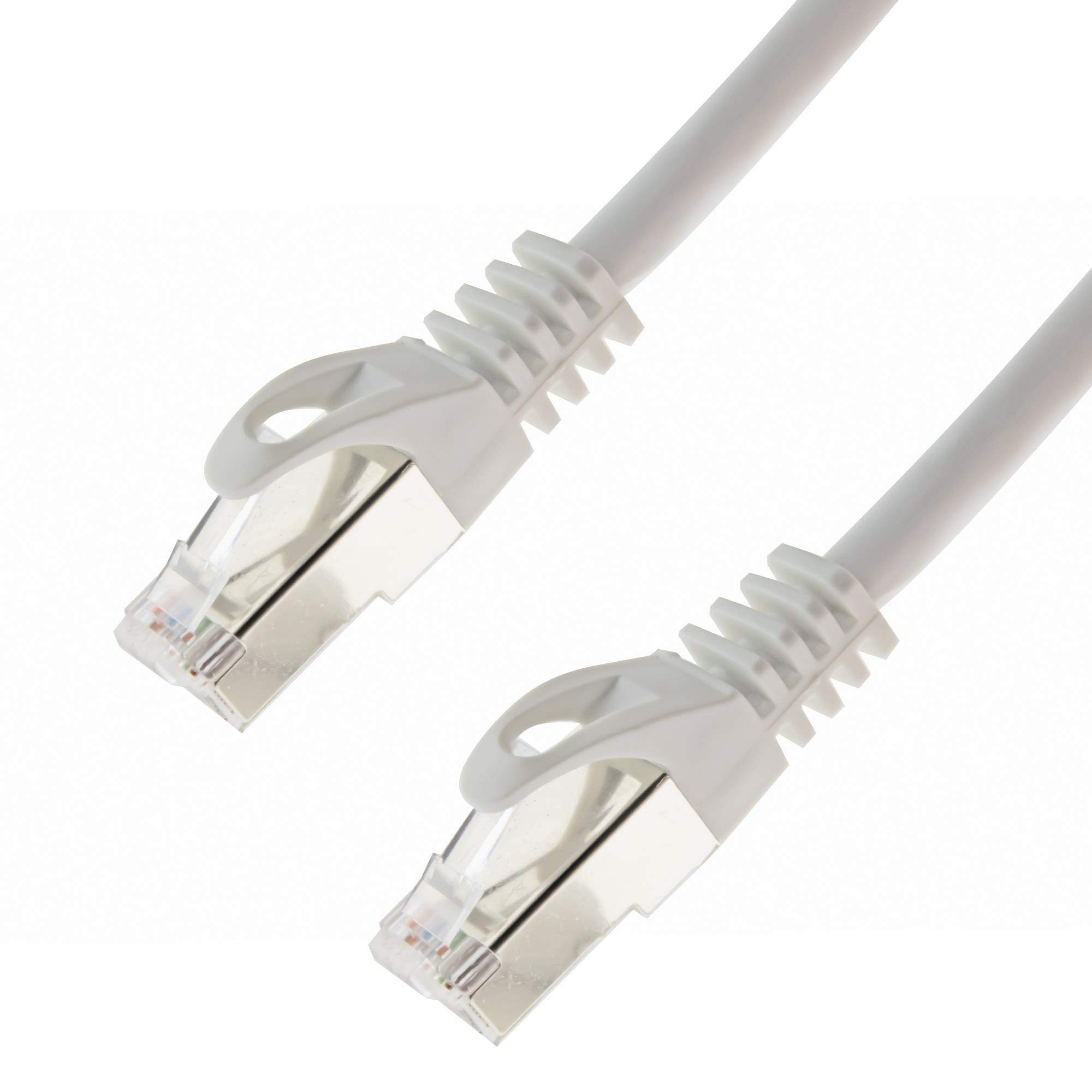 Network Cable S/FTP PIMF Cat 7 7.50 m White Patch Cable Gigabit Ethernet LAN DSL CAT7 Cable
