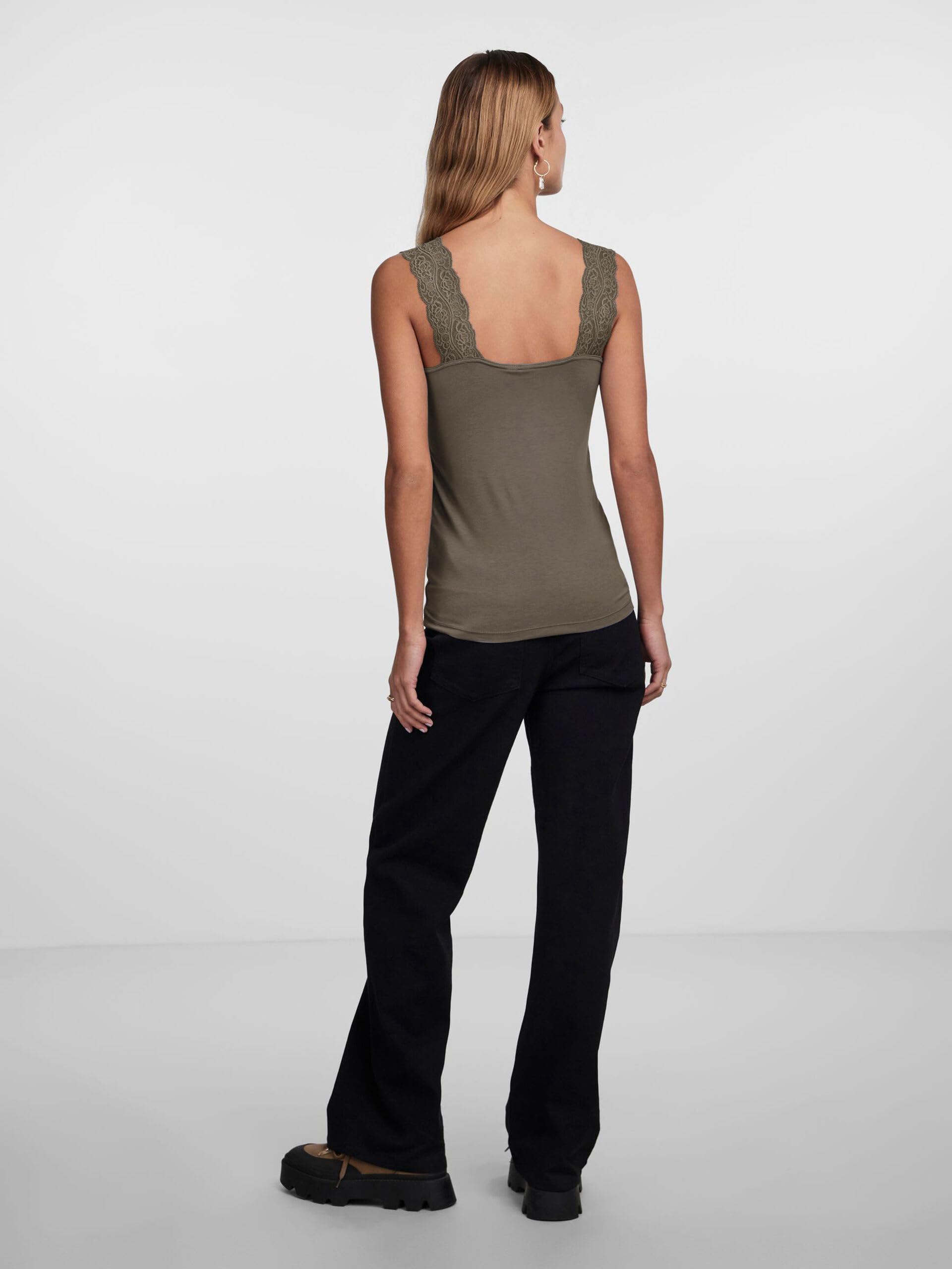 Pieces Pcbarbera Lace Top Noos Top Mujer (Pack de 3)