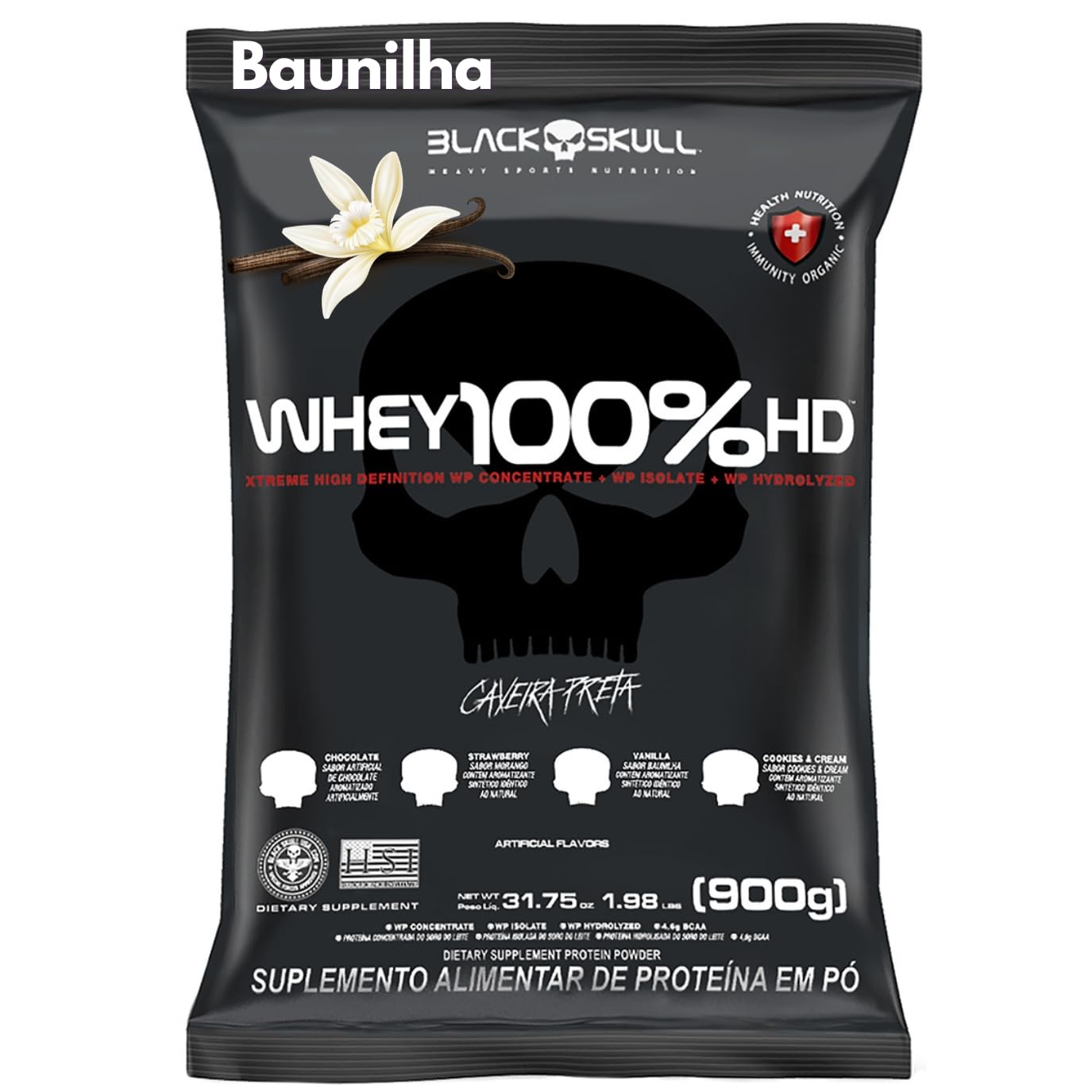 Black Skull 100% HD Baunilha