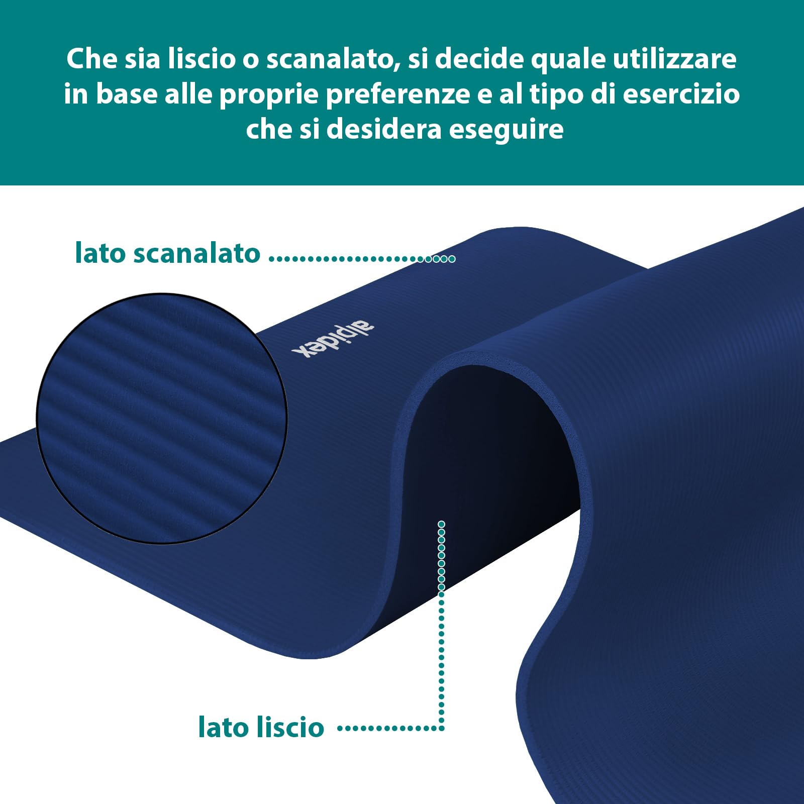 Tappetino Yoga Extra Spesso 1,5cm ALPIDEX - Antiscivolo, NBR, 3 Larghezze, Cinghia E E-Book - Foto 14