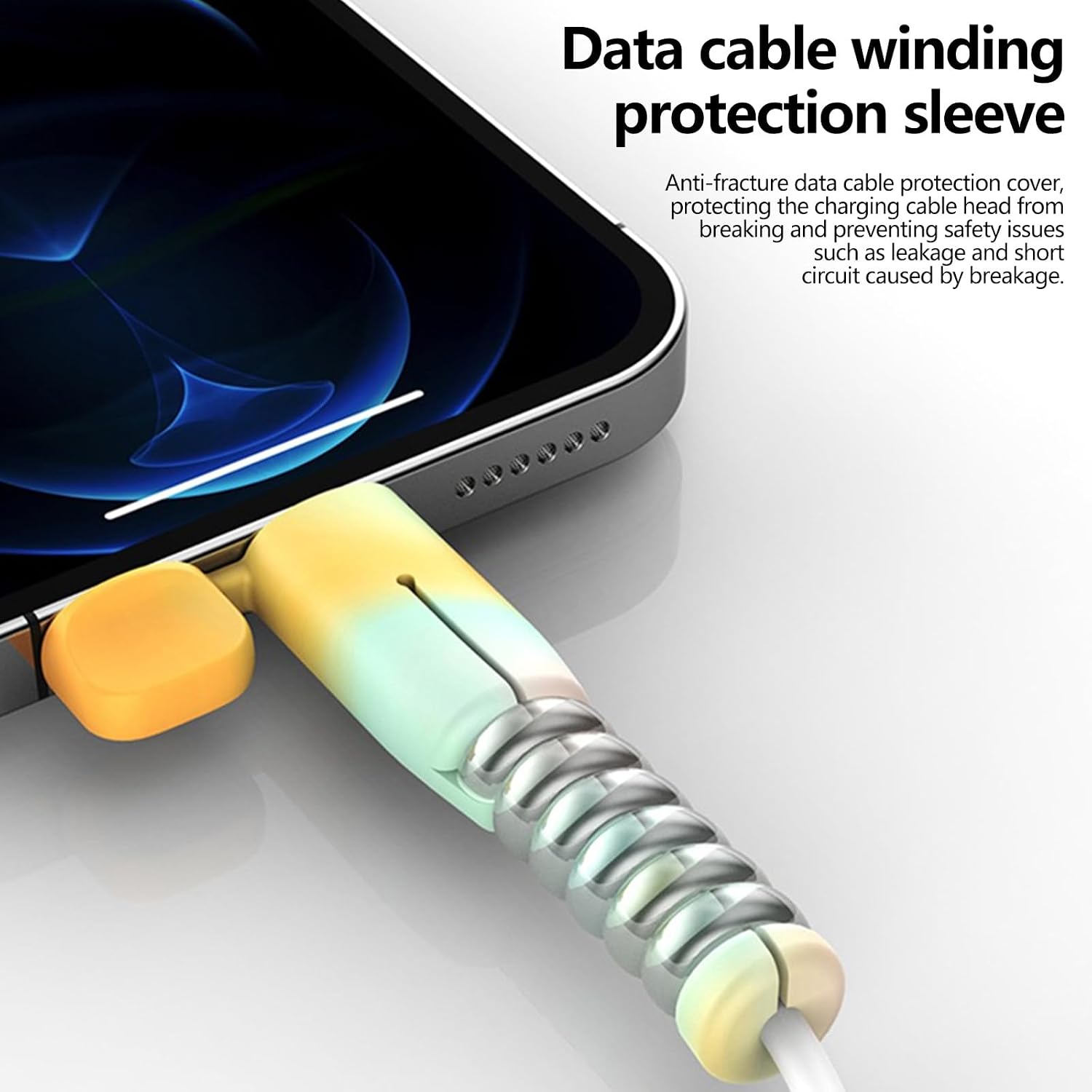 Silicone Cable Protectors for Type C Chargers Wire AntiBreak Connectors Cover for Phones and Devices Data Line Protector
