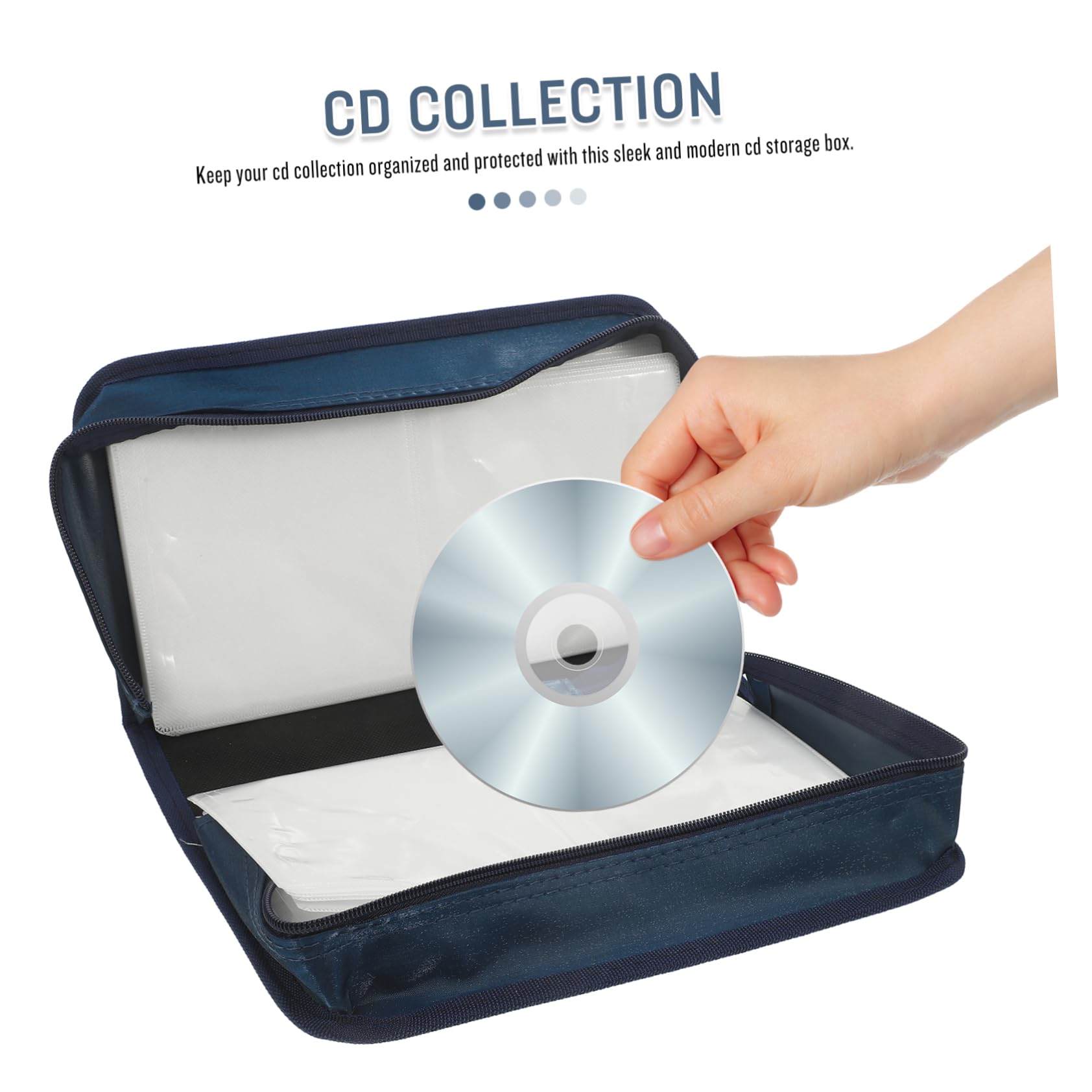 3pezzi Custodia Cd Auto Spaziosa Porta Cd Capacità Organizer Dvd Resistente e Sicuro Design Elegante Profondo Per Collezione Discografica e Viaggi